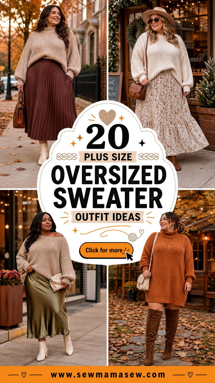 20 Plus Size Oversized Sweater Outfit Ideas for Cozy Style - 20 Plus Size Oversized Sweater Outfit Ideas for Cozy Style