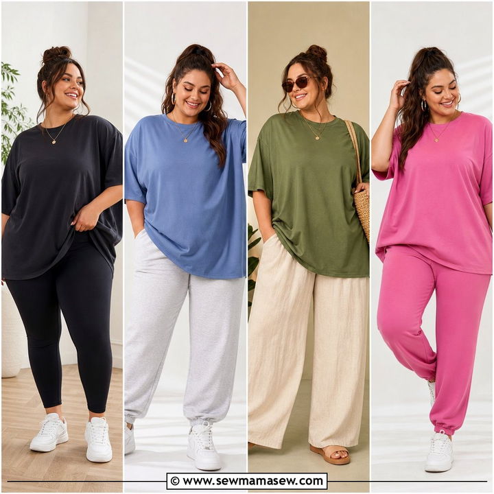 20 Plus Size Oversized T-Shirt Outfit Ideas for Cool Casual Style