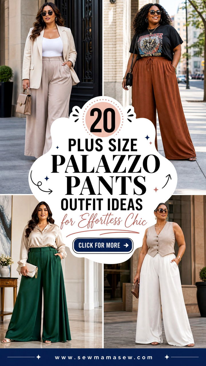20 Plus Size Palazzo Pants Outfit Ideas for Effortless Chic - 20 Plus Size Palazzo Pants Outfit Ideas for Effortless Chic