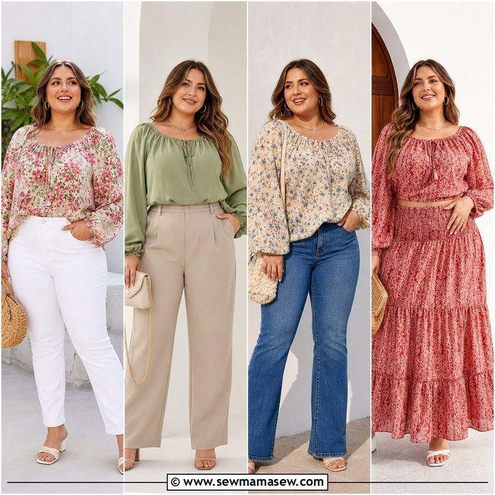 20 Plus Size Peasant Blouse Outfit Ideas for Fresh Boho Style