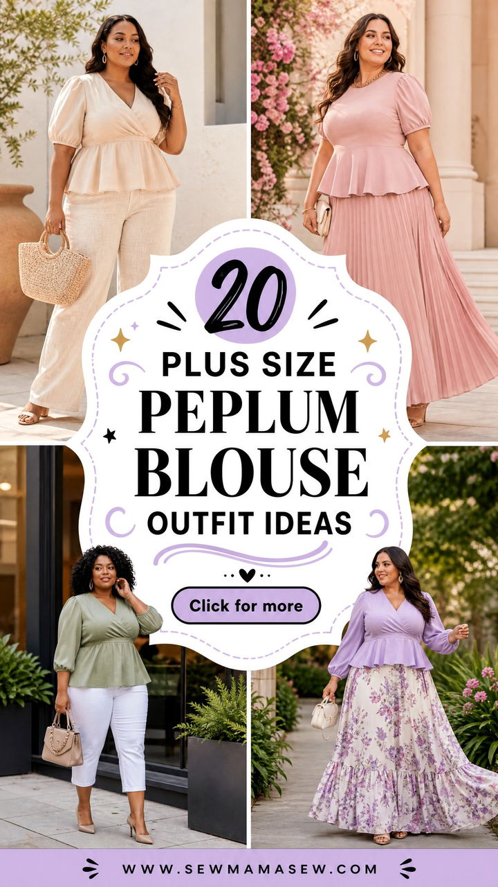 20 Plus Size Peplum Blouse Outfit Ideas for Chic Feminine Style - 20 Plus Size Peplum Blouse Outfit Ideas for Chic Feminine Style