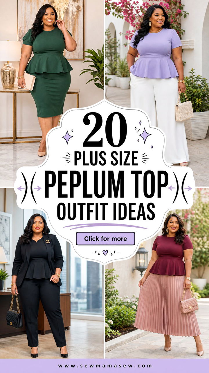 20 Plus Size Peplum Top Outfit Ideas for Shape-Enhancing Style - 20 Plus Size Peplum Top Outfit Ideas for Shape-Enhancing Style