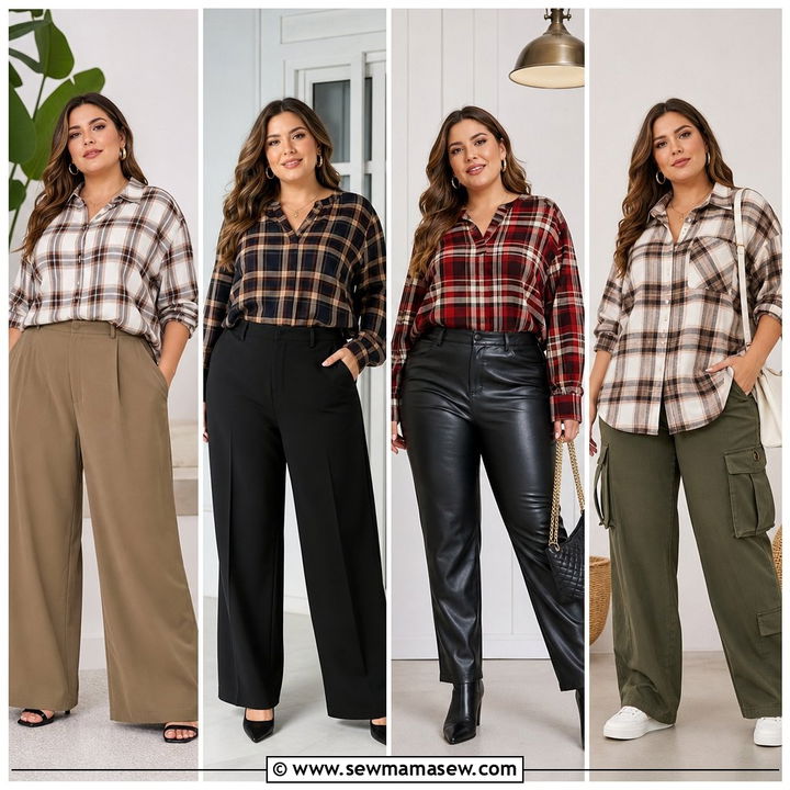 20 Plus Size Plaid Top Outfit Ideas for Cozy-Chic Style