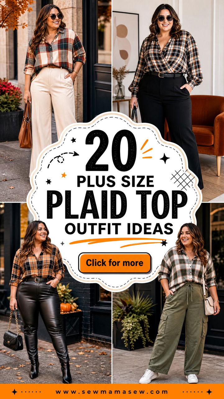 20 Plus Size Plaid Top Outfit Ideas for Cozy-Chic Style - 20 Plus Size Plaid Top Outfit Ideas for Cozy-Chic Style