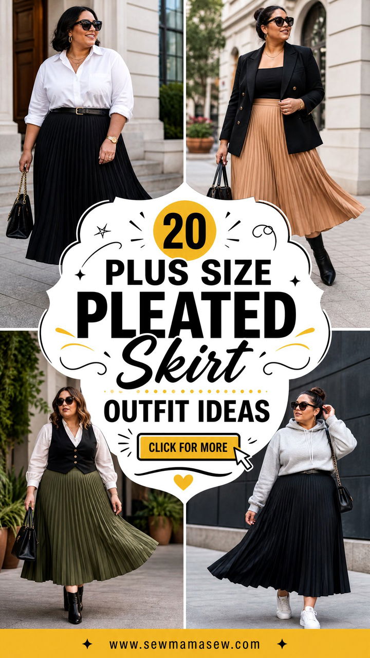 20 Plus Size Pleated Skirt Outfit Ideas for Chic Movement - 20 Plus Size Pleated Skirt Outfit Ideas for Chic Movement