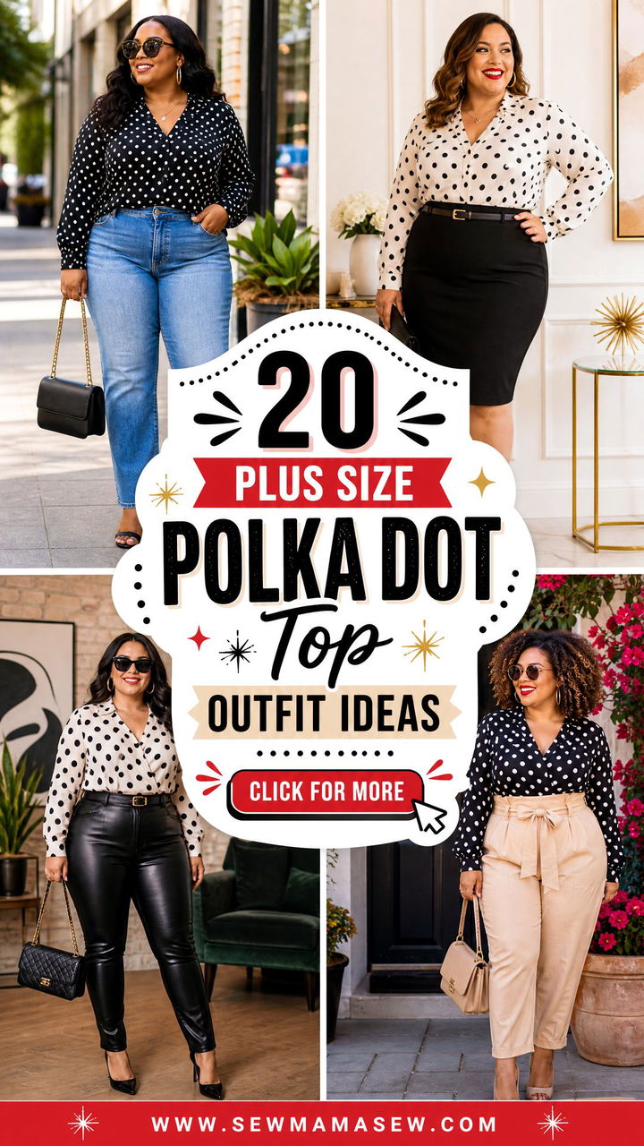 20 Plus Size Polka Dot Top Outfit Ideas for Retro Charm - 20 Plus Size Polka Dot Top Outfit Ideas for Retro Charm