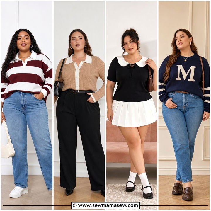 20 Plus Size Preppy Top Outfit Ideas for Polished Looks