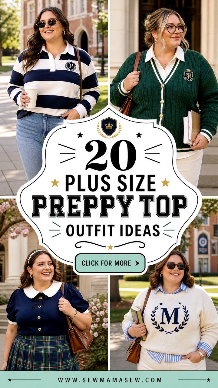 20 Plus Size Preppy Top Outfit Ideas for Polished Looks - 20 Plus Size Preppy Top Outfit Ideas for Polished Looks