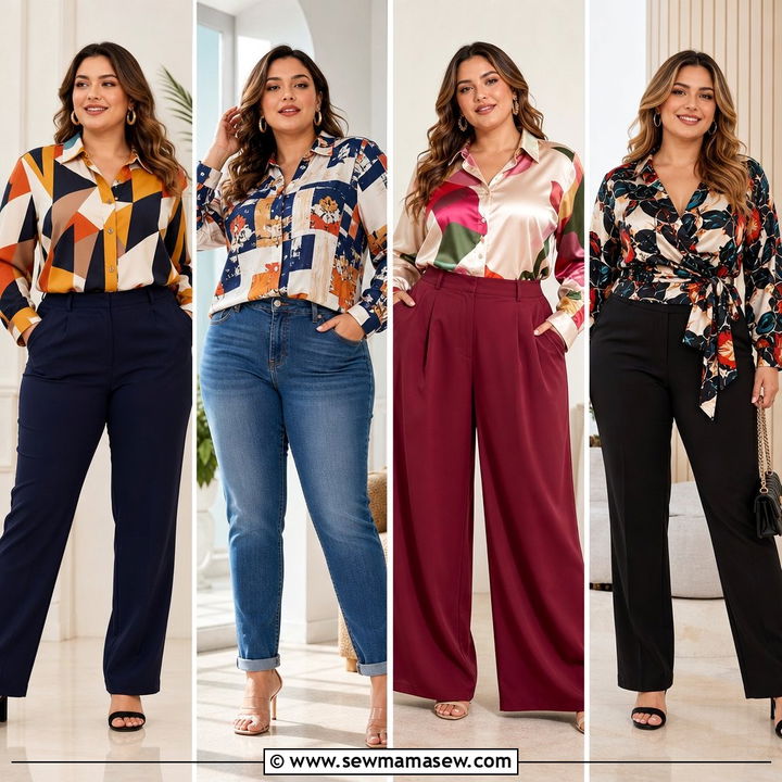 20 Plus Size Printed Blouse Outfit Ideas to Refresh Style