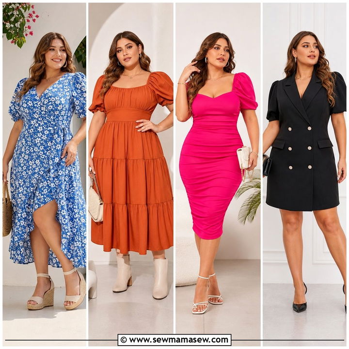 20 Plus Size Puff Sleeve Dress Outfit Ideas for Any Event