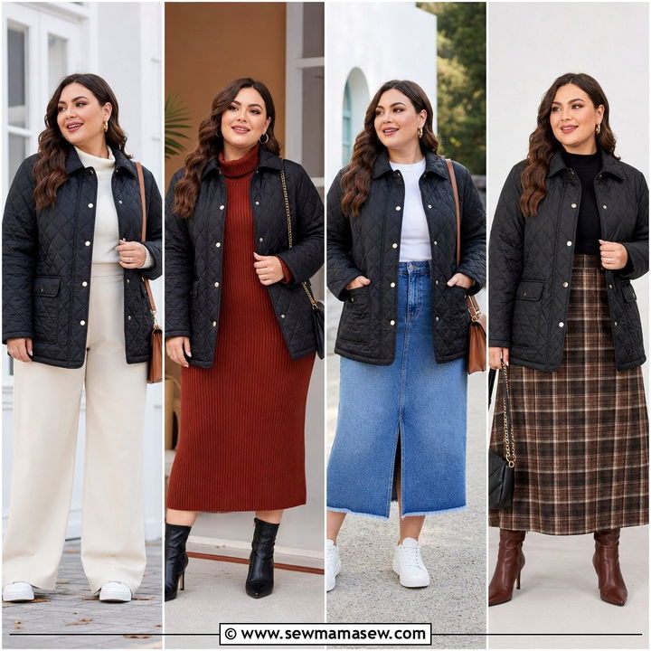 20 Plus Size Quilted Jacket Outfit Ideas for Cozy Style