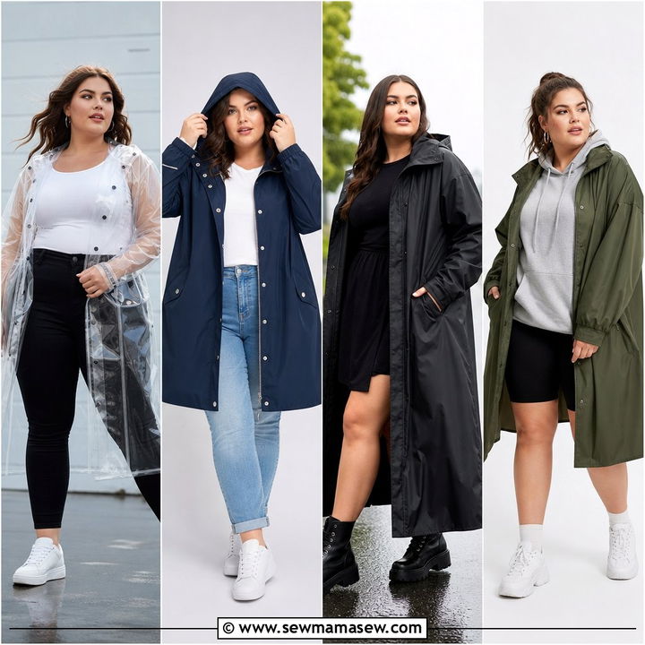 20 Plus Size Raincoat Outfit Ideas for Stylish Wet Days