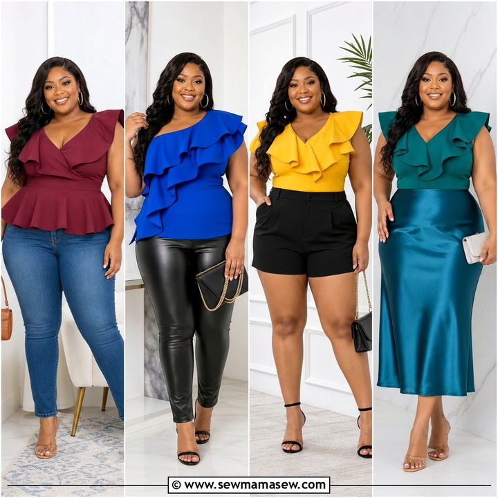 20 Plus Size Ruffle Top Outfit Ideas for Playful Summer Style