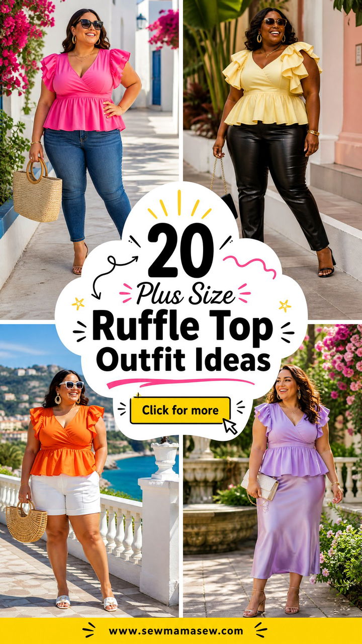 20 Plus Size Ruffle Top Outfit Ideas for Playful Summer Style - 20 Plus Size Ruffle Top Outfit Ideas for Playful Summer Style