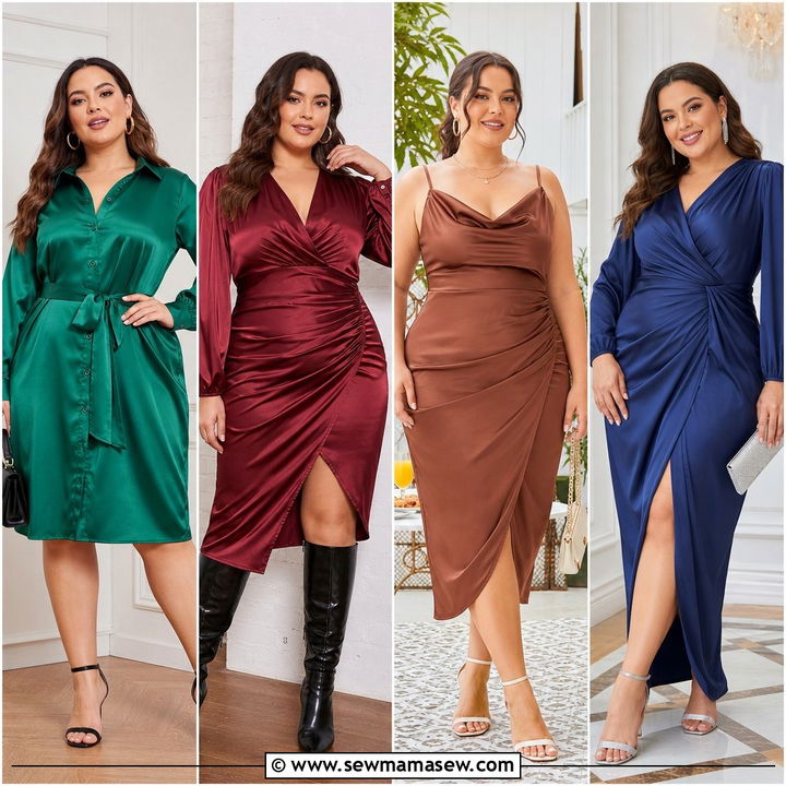 20 Plus Size Satin Dress Outfit Ideas for Elegant Weddings