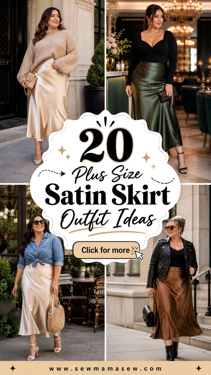 20 Plus Size Satin Skirt Outfit Ideas for Elegant Events - 20 Plus Size Satin Skirt Outfit Ideas for Elegant Events