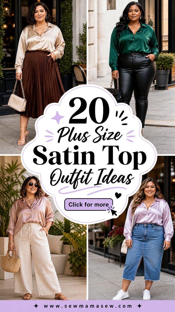 20 Plus Size Satin Top Outfit Ideas for Polished Everyday Style - 20 Plus Size Satin Top Outfit Ideas for Polished Everyday Style