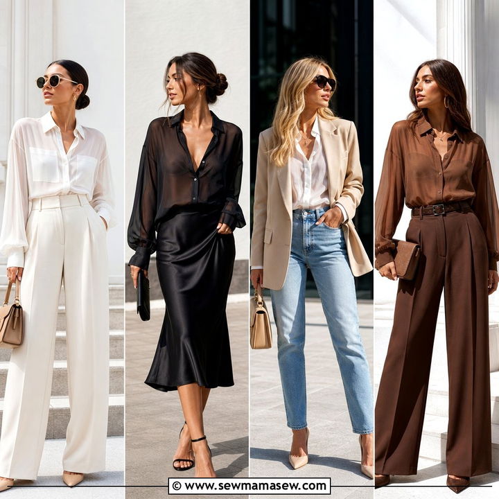 20 Plus Size Sheer Blouse Outfit Ideas for Elegant Evenings