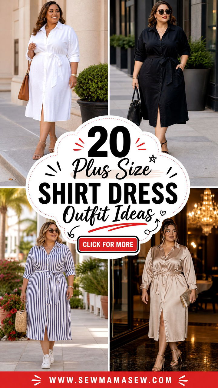 20 Plus Size Shirt Dress Outfit Ideas for Chic Workdays - 20 Plus Size Shirt Dress Outfit Ideas for Chic Workdays