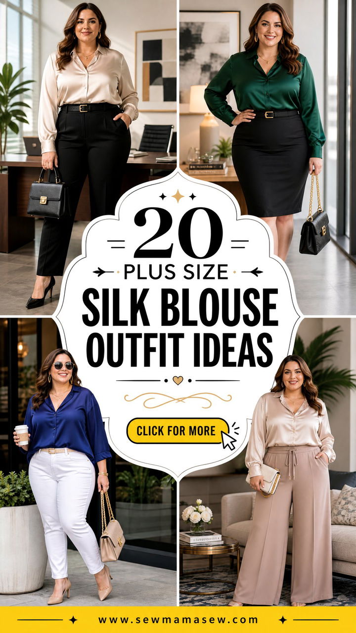20 Plus Size Silk Blouse Outfit Ideas for Polished Everyday Style - 20 Plus Size Silk Blouse Outfit Ideas for Polished Everyday Style