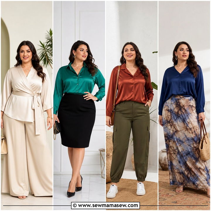20 Plus Size Silk Top Outfit Ideas for Effortless Luxe Style