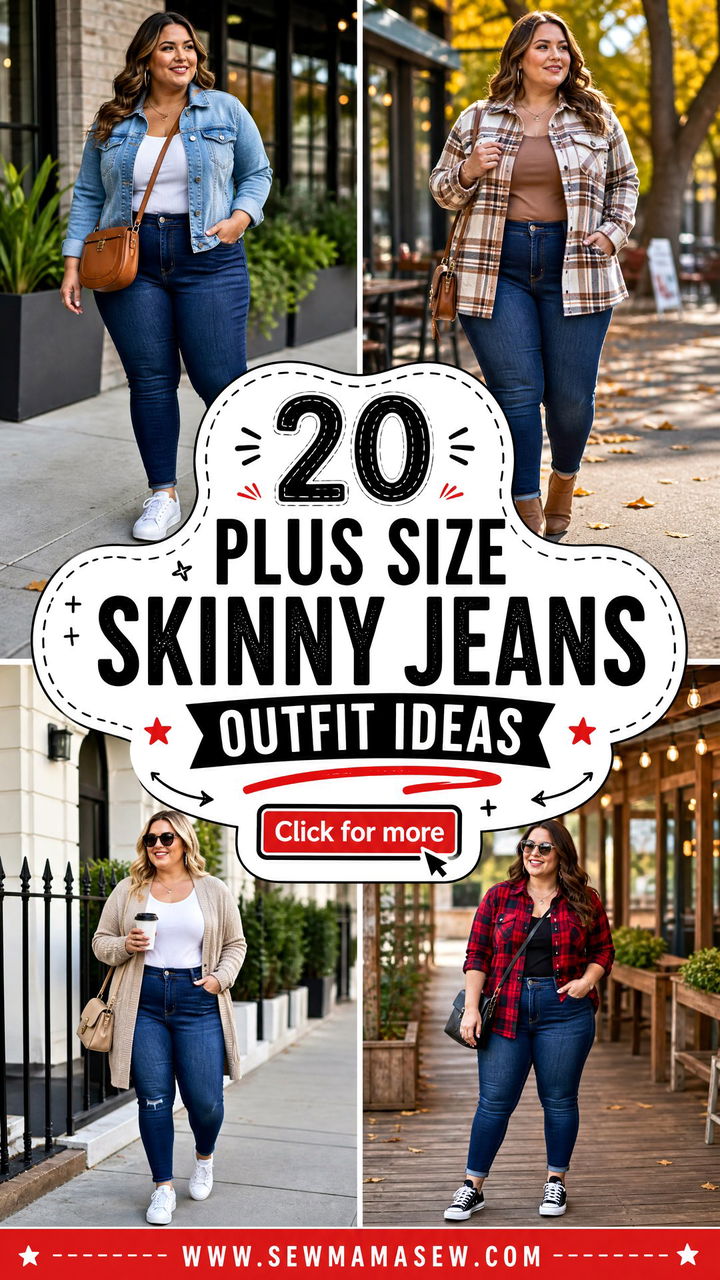 20 Plus Size Skinny Jeans Outfit Ideas for Sleek Everyday Style - 20 Plus Size Skinny Jeans Outfit Ideas for Sleek Everyday Style