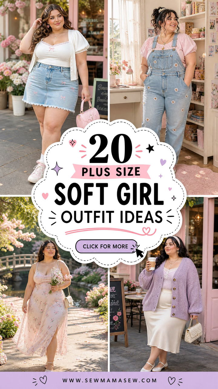 20 Plus Size Soft Girl Outfit Ideas for a Dreamy Everyday Look - 20 Plus Size Soft Girl Outfit Ideas for a Dreamy Everyday Look