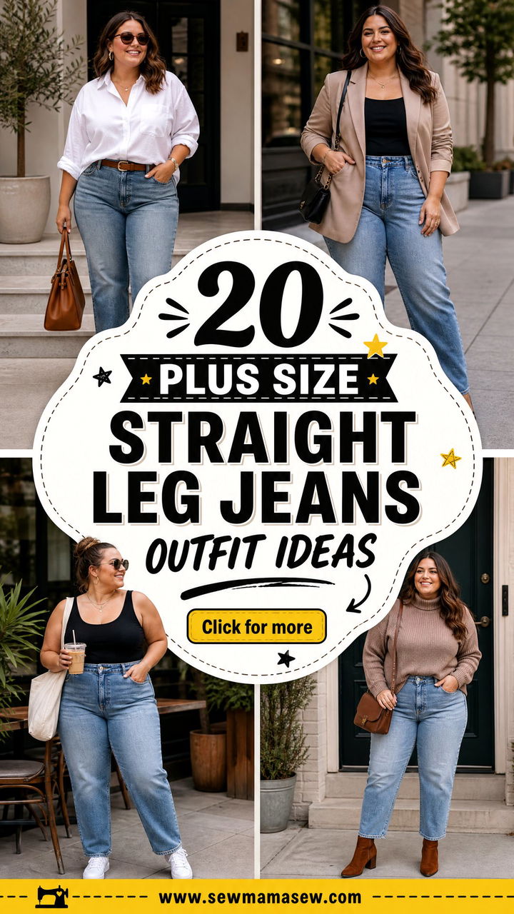 20 Plus Size Straight Leg Jeans Outfit Ideas That Feel Fresh - 20 Plus Size Straight Leg Jeans Outfit Ideas That Feel Fresh