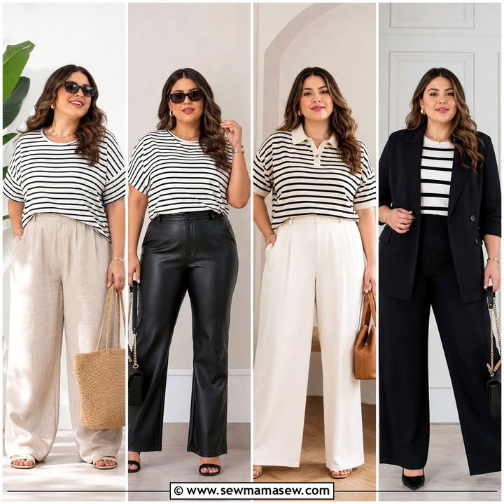 20 Plus Size Striped Top Outfit Ideas for Fresh Summer Looks