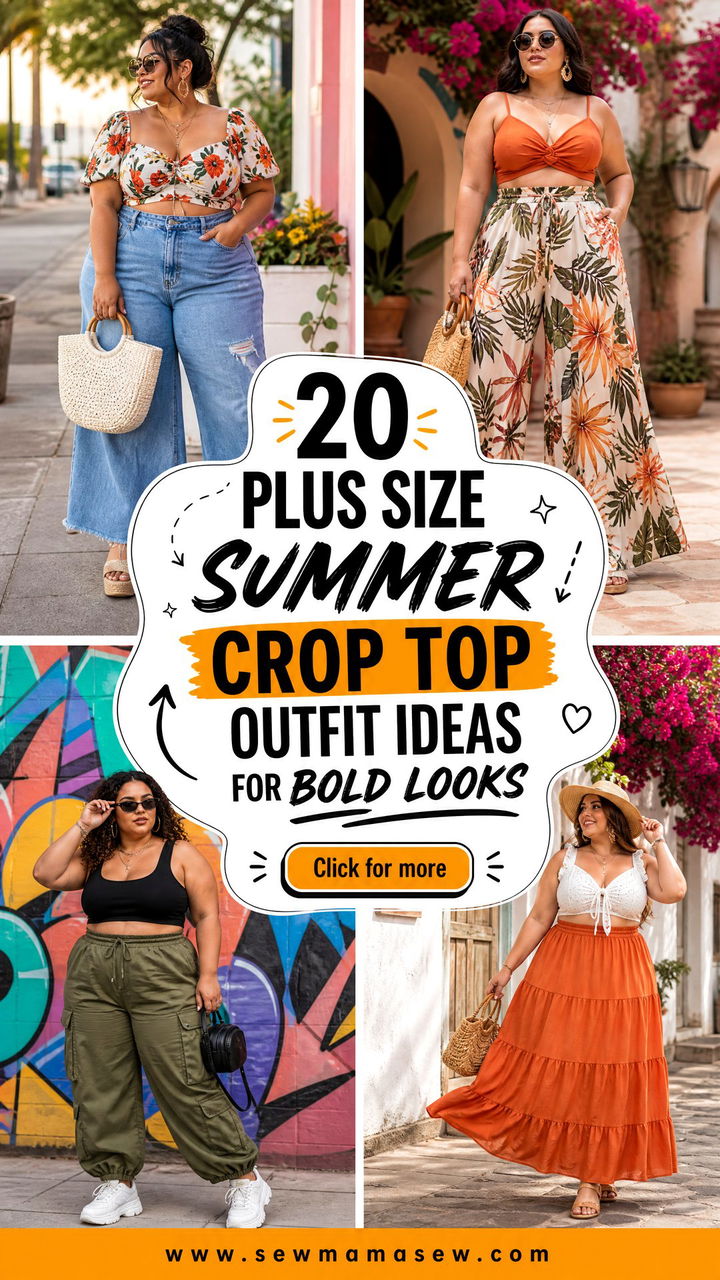 20 Plus Size Summer Crop Top Outfit Ideas for Bold Looks - 20 Plus Size Summer Crop Top Outfit Ideas for Bold Looks