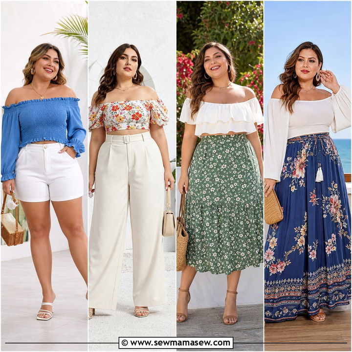20 Plus Size Summer Off Shoulder Top Outfit Ideas to Try