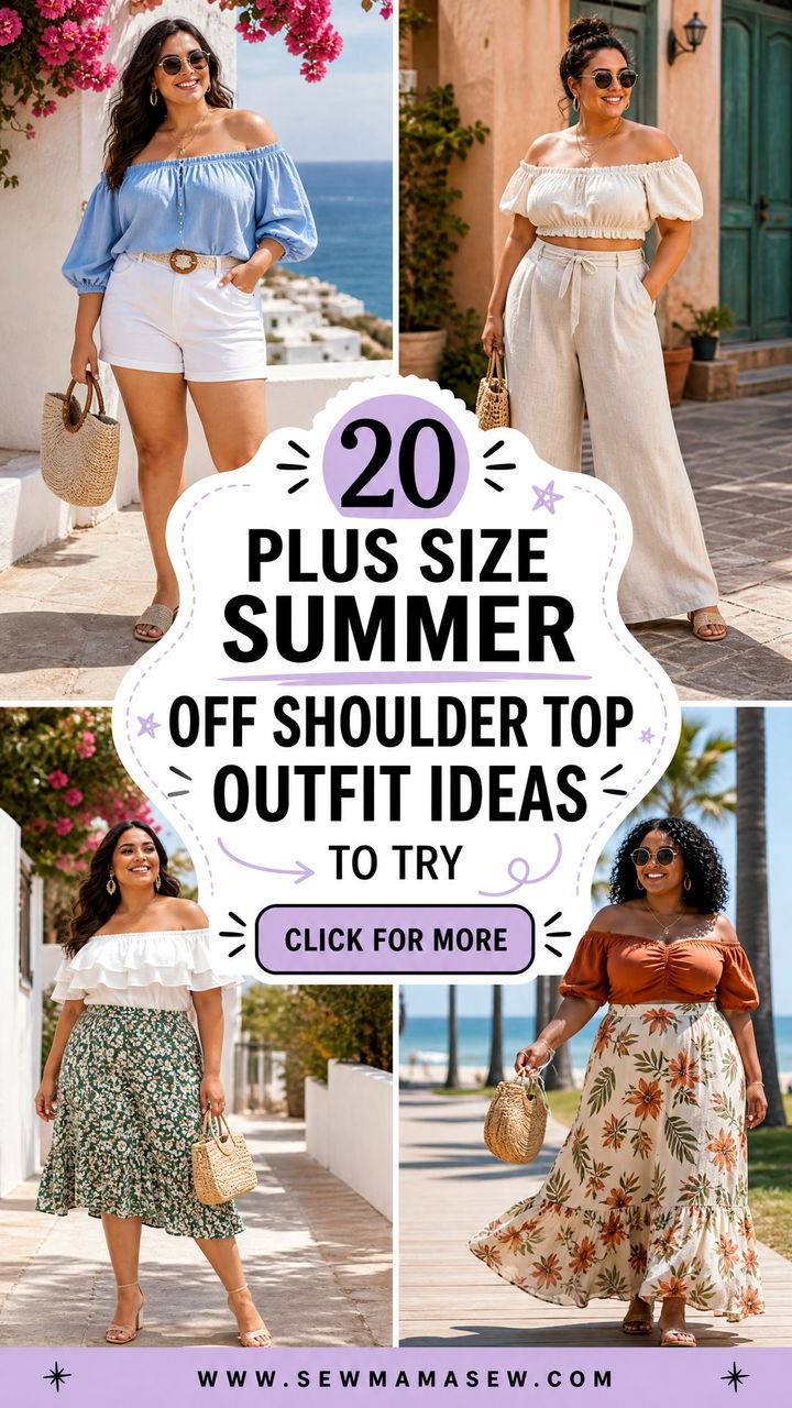 20 Plus Size Summer Off Shoulder Top Outfit Ideas to Try - 20 Plus Size Summer Off Shoulder Top Outfit Ideas to Try