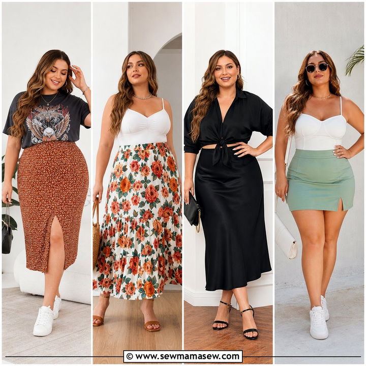 20 Plus Size Summer Outfit Ideas With Skirt for Feminine Style