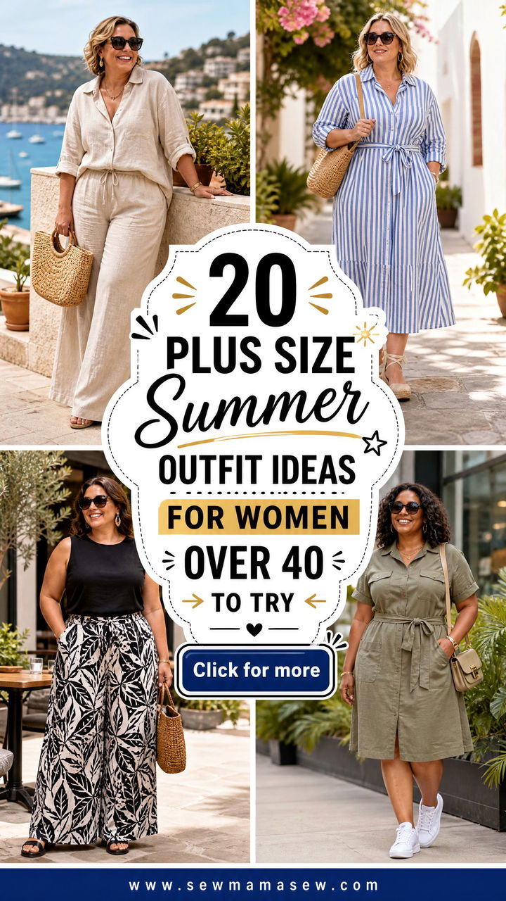 20 Plus Size Summer Outfit Ideas for Women Over 40 to Try - 20 Plus Size Summer Outfit Ideas for Women Over 40 to Try