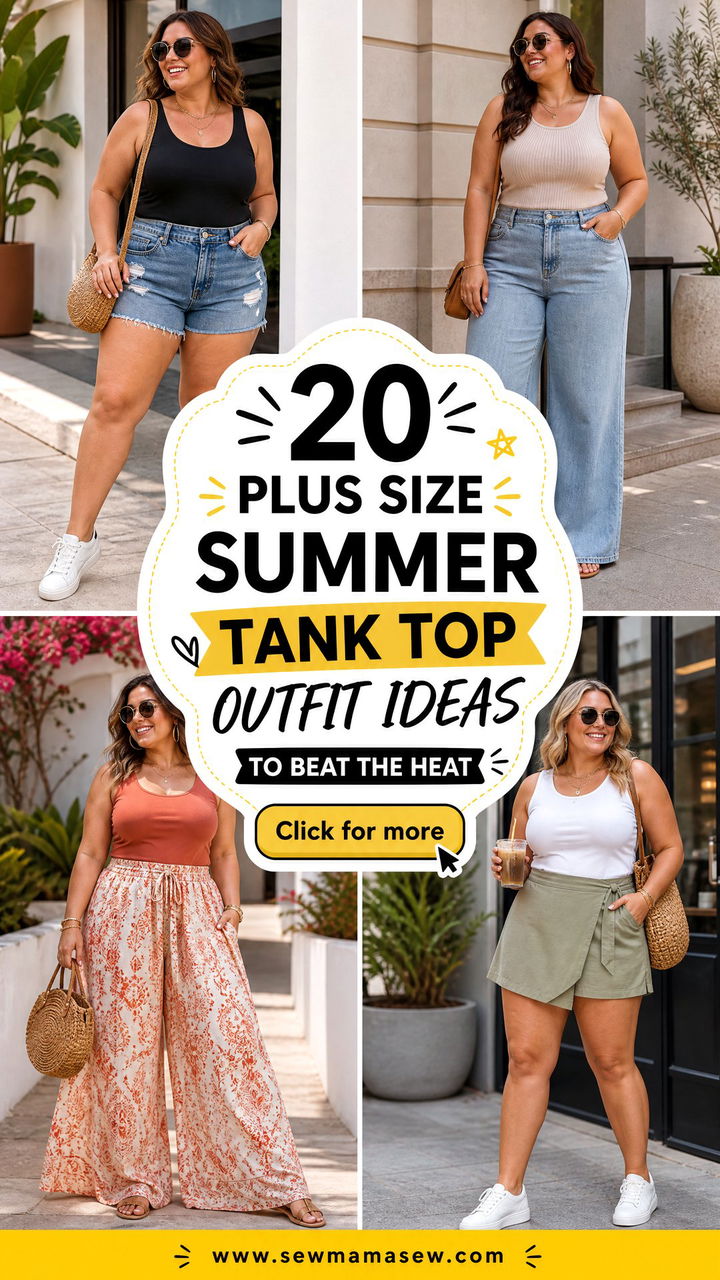 20 Plus Size Summer Tank Top Outfit Ideas to Beat the Heat - 20 Plus Size Summer Tank Top Outfit Ideas to Beat the Heat