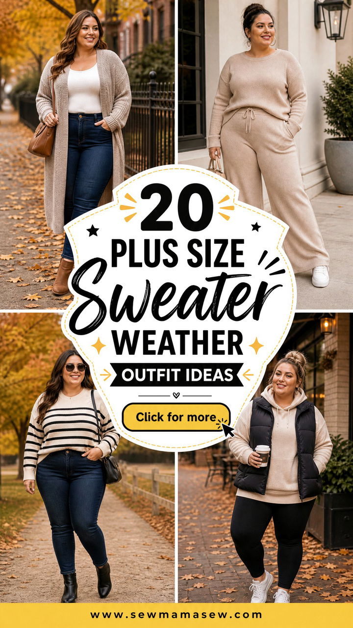 20 Plus Size Sweater Weather Outfit Ideas for Cozy Fall - 20 Plus Size Sweater Weather Outfit Ideas for Cozy Fall