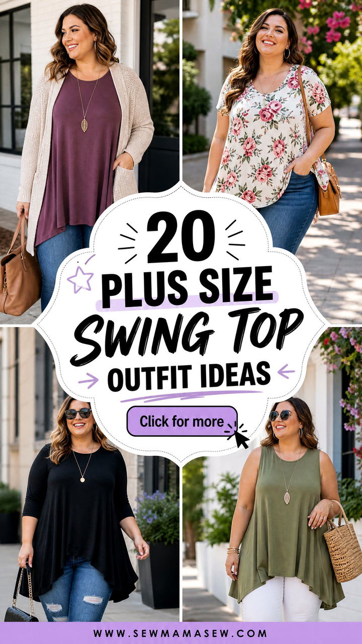 20 Plus Size Swing Top Outfit Ideas for Easy Flattering Looks - 20 Plus Size Swing Top Outfit Ideas for Easy Flattering Looks
