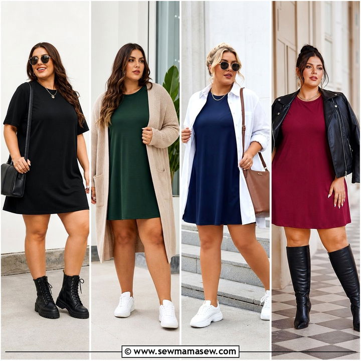 20 Plus Size T-Shirt Dress Outfit Ideas for Effortless Days