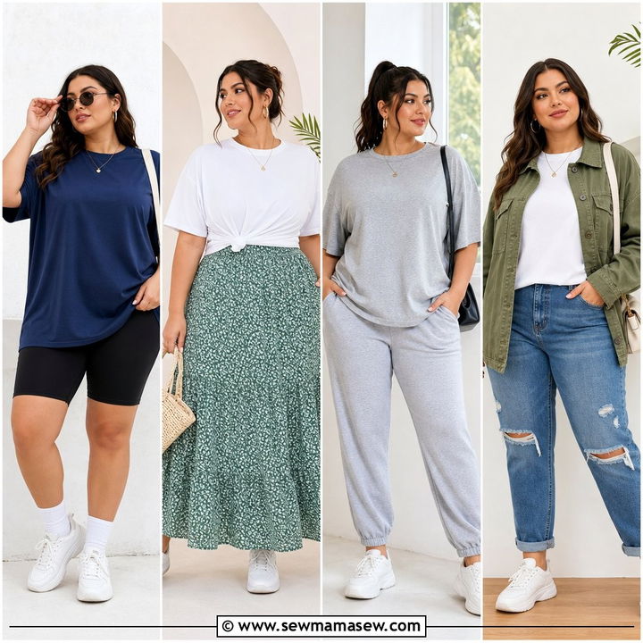20 Plus Size T Shirt Outfit Ideas for Fresh Casual Style