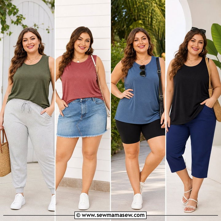 20 Plus Size Tank Top Outfit Ideas for Easy Summer Style
