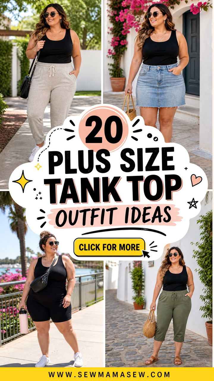 20 Plus Size Tank Top Outfit Ideas for Easy Summer Style - 20 Plus Size Tank Top Outfit Ideas for Easy Summer Style