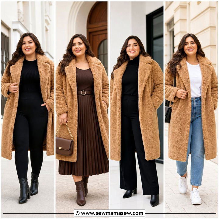 20 Plus Size Teddy Coat Outfit Ideas for Cozy Winter Days