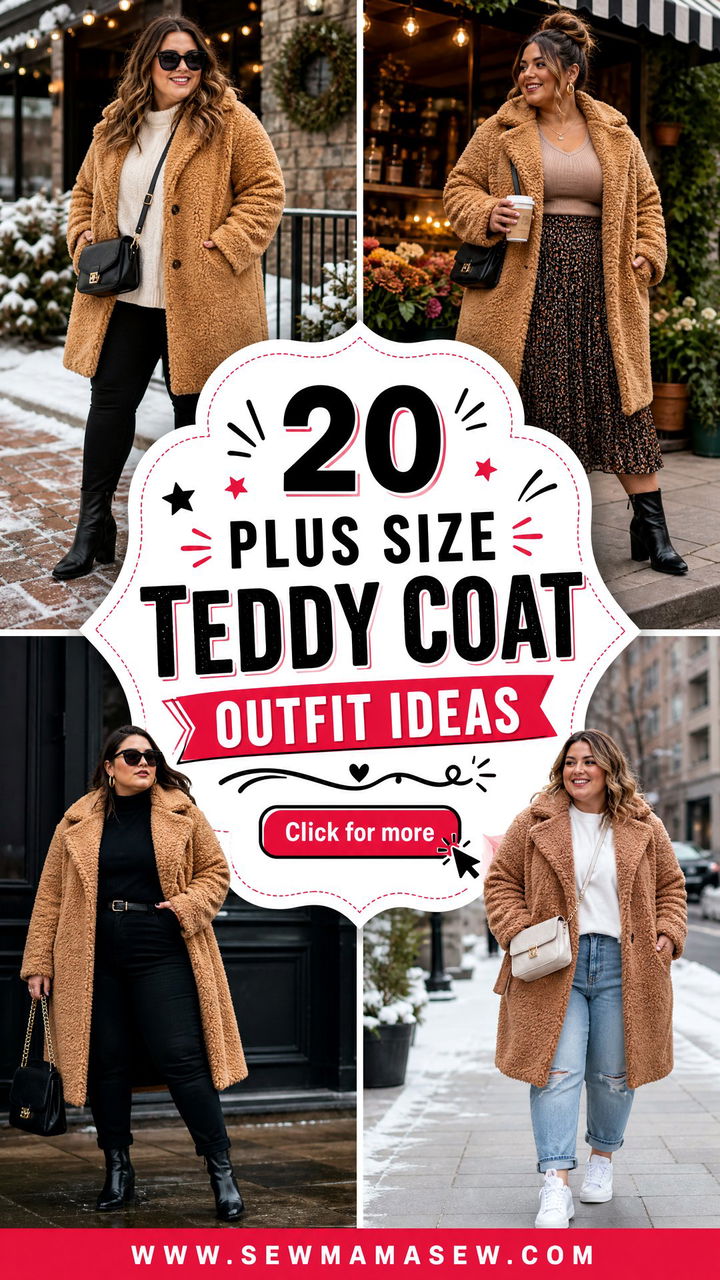 20 Plus Size Teddy Coat Outfit Ideas for Cozy Winter Days - 20 Plus Size Teddy Coat Outfit Ideas for Cozy Winter Days