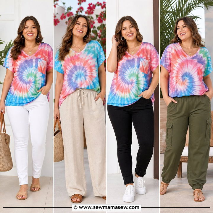 20 Plus Size Tie Dye Top Outfit Ideas for Bold Casual Looks