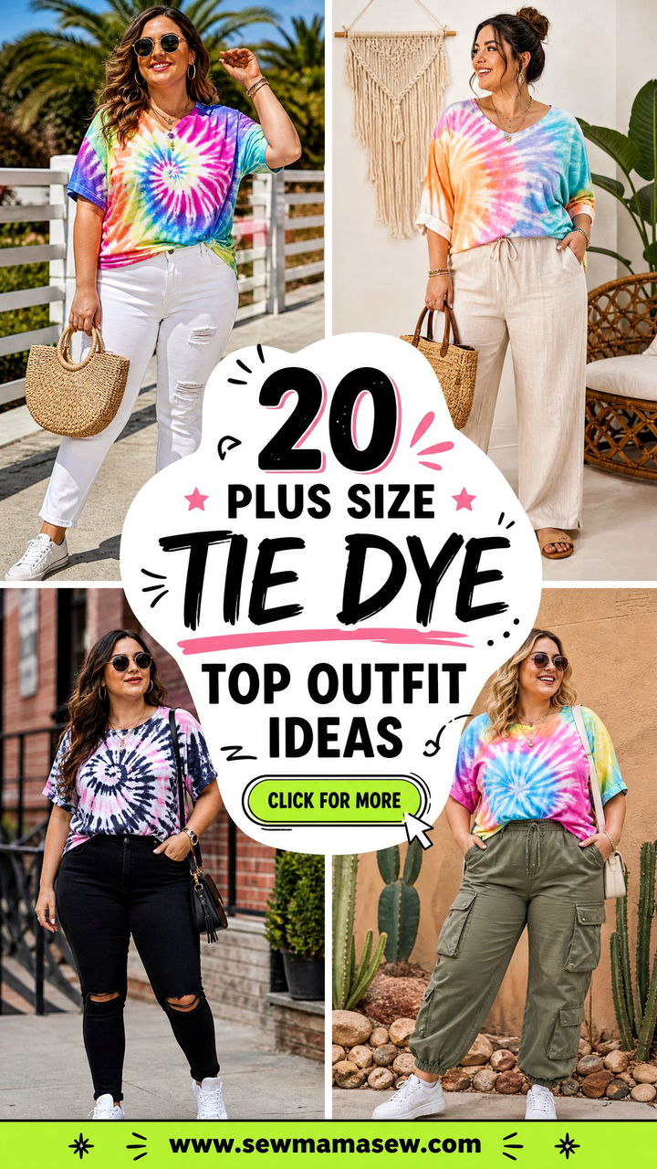 20 Plus Size Tie Dye Top Outfit Ideas for Bold Casual Looks - 20 Plus Size Tie Dye Top Outfit Ideas for Bold Casual Looks