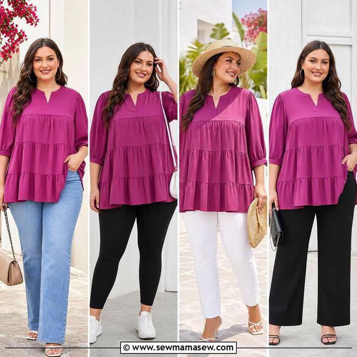 20 Plus Size Tiered Top Outfit Ideas for Easy Chic Looks