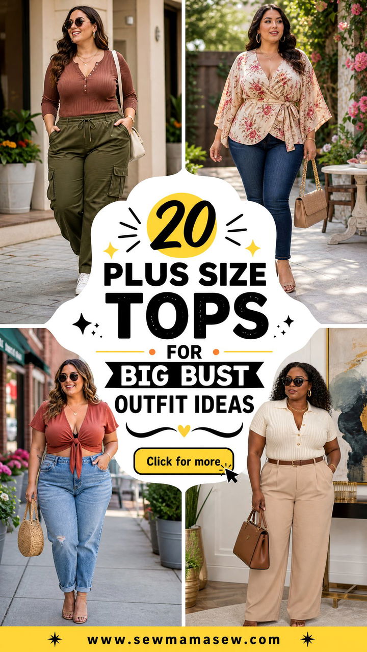 20 Plus Size Tops for Big Bust Outfit Ideas for a Flattering Fit - 20 Plus Size Tops for Big Bust Outfit Ideas for a Flattering Fit