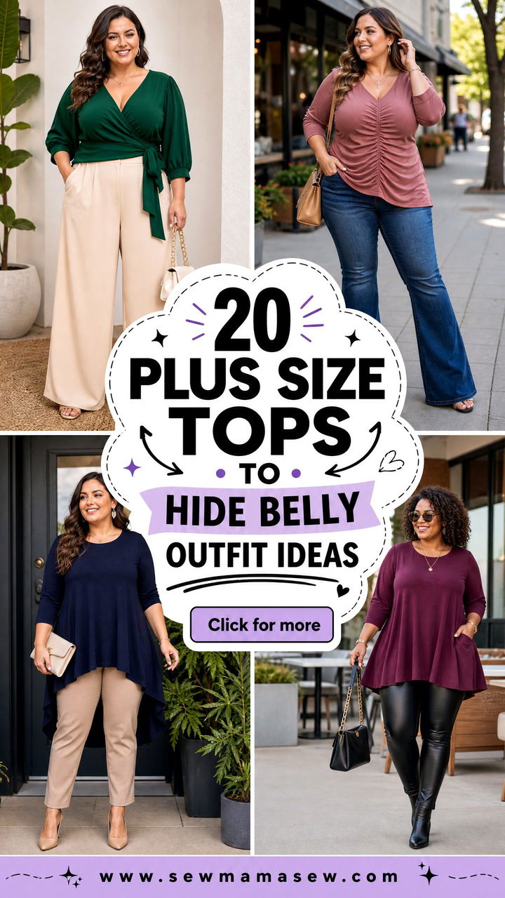 20 Plus Size Tops to Hide Belly Outfit Ideas for Chic Comfort - 20 Plus Size Tops to Hide Belly Outfit Ideas for Chic Comfort