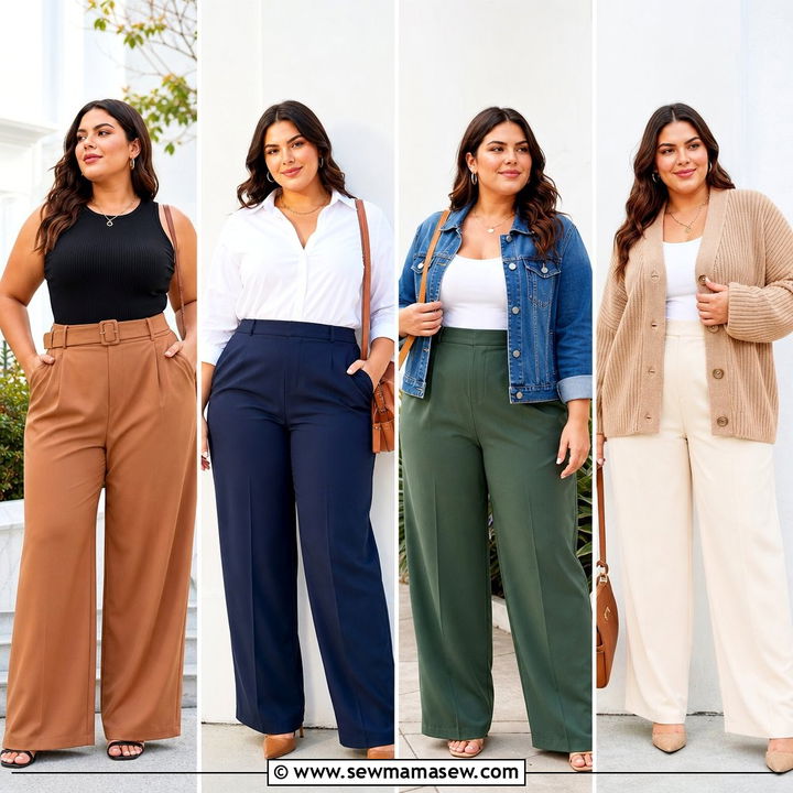 20 Plus Size Trousers Outfit Ideas for Polished Everyday Style