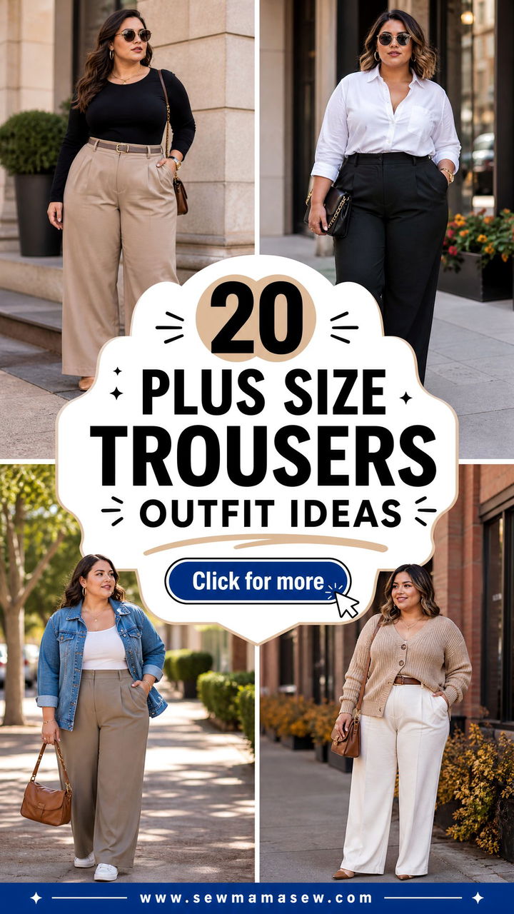 20 Plus Size Trousers Outfit Ideas for Polished Everyday Style - 20 Plus Size Trousers Outfit Ideas for Polished Everyday Style